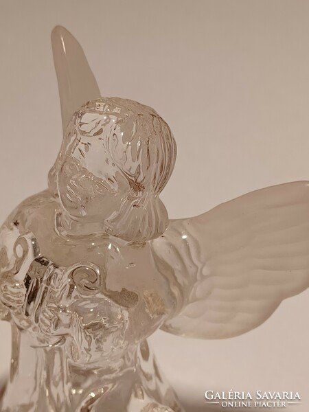 Glass angel candle holder