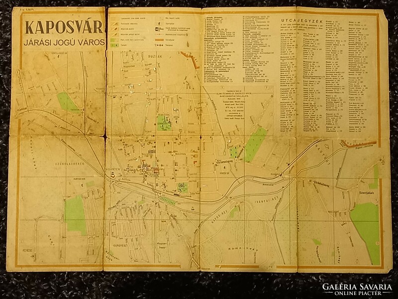 Kaposvár térkép 1958