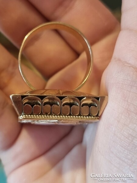 14K gold 27.7 gram unisex diamond ring