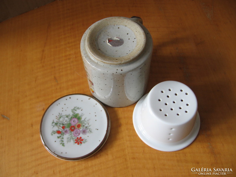 Otagiri Japanese wildflower tea mug with lid and filter