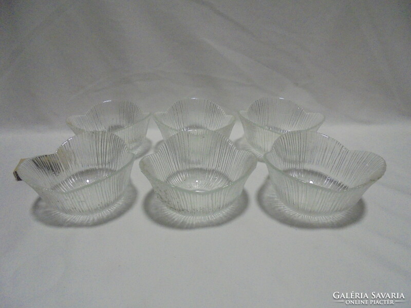 Retro glass compote and ice cream set - for six people