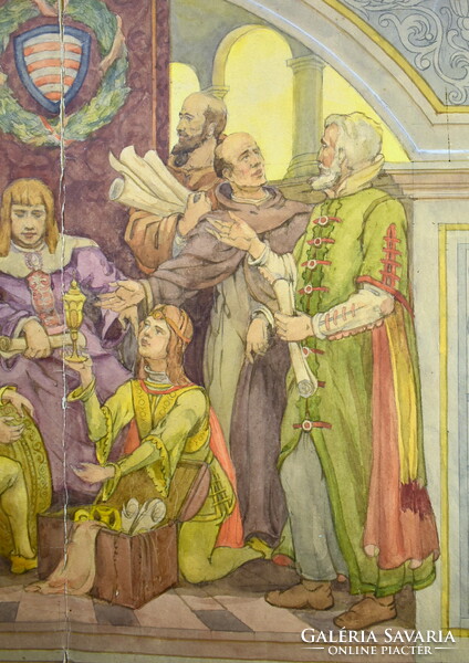 King Matthias and his court ... Xix. No. End Maygar painter fresco plan