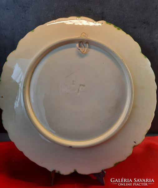 Körmöcbánya majolica wall plate, 33 cm