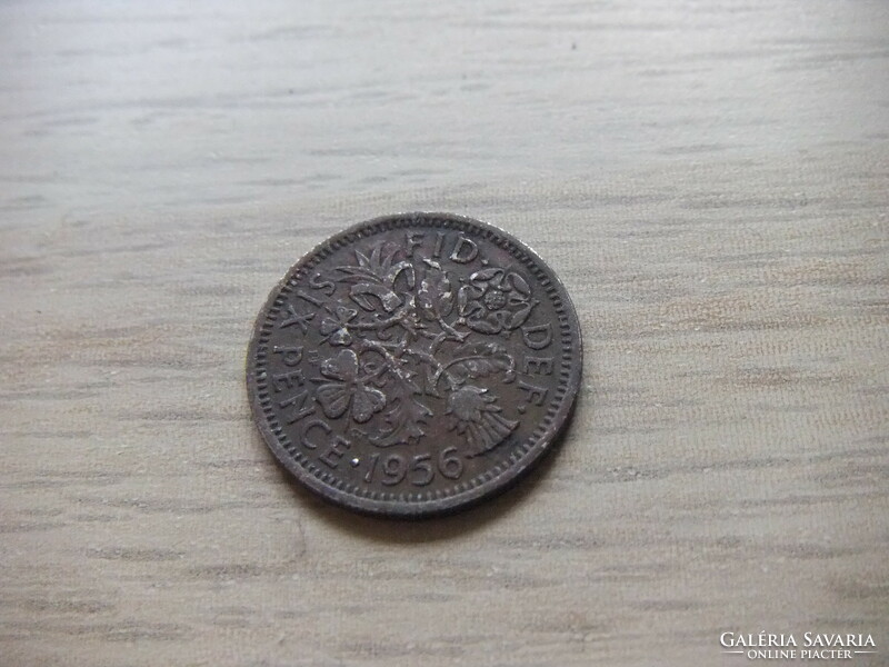 6 Penny 1956 England