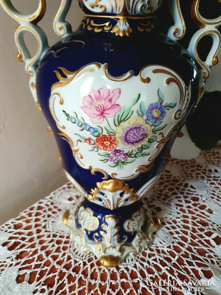Hollóházi barokk nagy váza