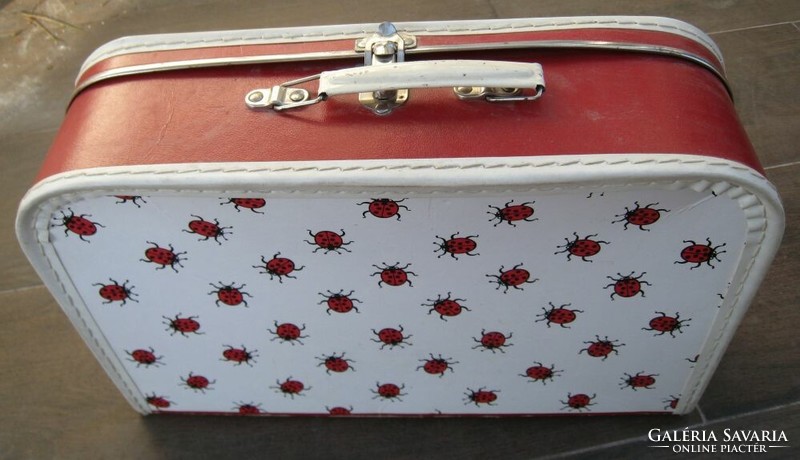 Larger, ladybug children's suitcase, vintage, hippie