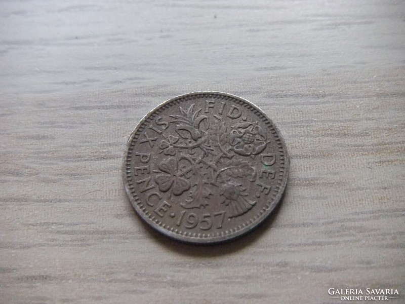 6 Penny 1957 England