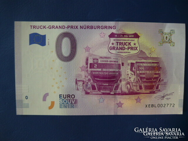 NÉMETORSZÁG 0 EURO 2019 TRUCK GRAND PRIX NÜRBURGRING! KAMION GP! RITKA EMLÉK PAPÍRPÉNZ!