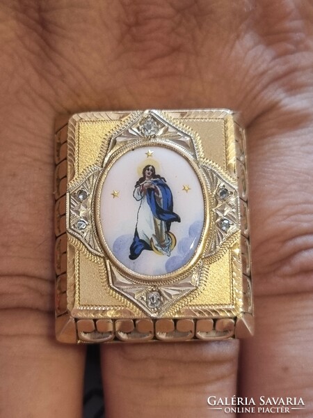 14K gold 27.7 gram unisex diamond ring