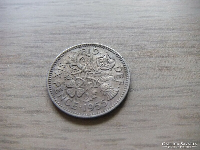 6 Penny 1955 England
