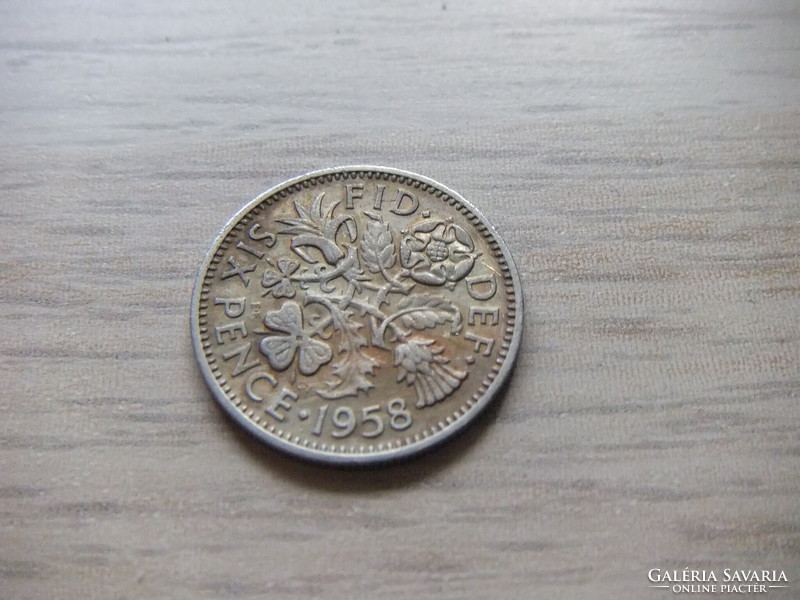 6 Penny 1958 England
