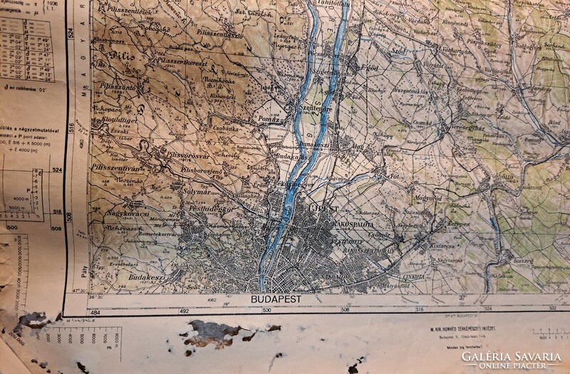 Budapest Észak, katonai térkép, 2. világháború