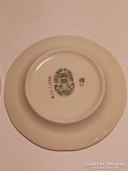 3 DB, ZSOLNAY PORCELÁN MINI TÁNYÉR BÚZAVIRÁGMINTÁS, DB/ÁR