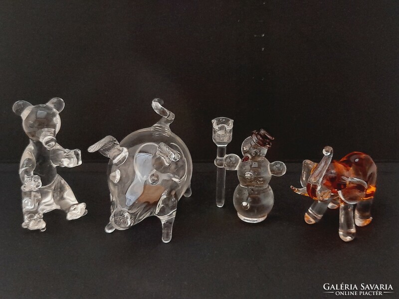 Glass figurines 4-5 cm, 4 in one
