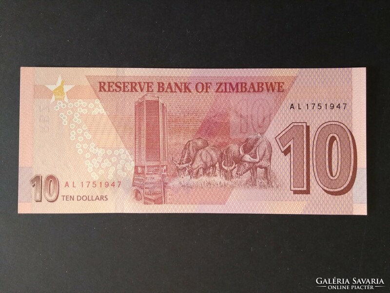 Zimbabwe $ 10 2020 unc