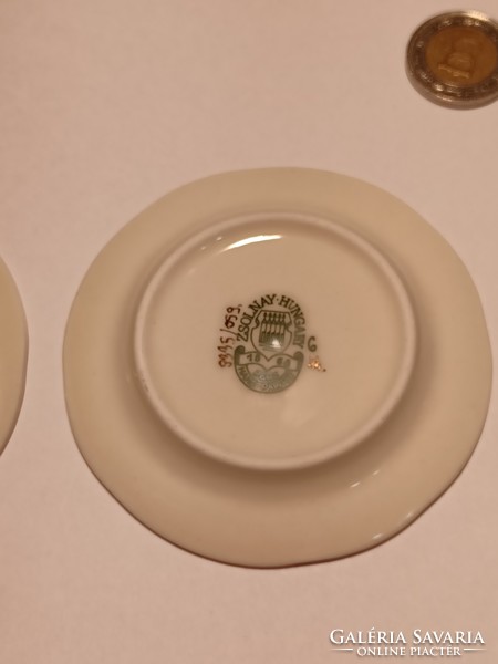 3 Pcs, Zsolnay porcelain mini plate with cornflower pattern, pcs/price