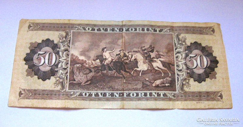 50 HUF banknote - 1983 - folded