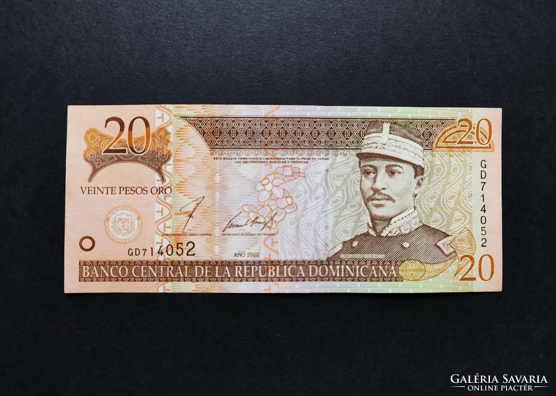 Dominikai Köztársaság 20 Pesos Oro 2002, UNC