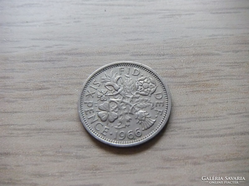 6 Penny 1966 England