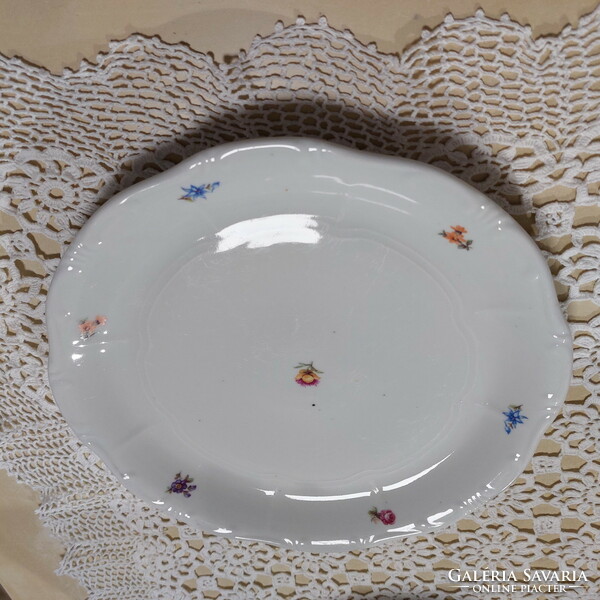 Zsolnay old, flowery porcelain, beautiful cake and pastry serving plate, wholesale plate