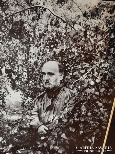 Photo of writer and artist György Sándor, 21 x 14.5 cm