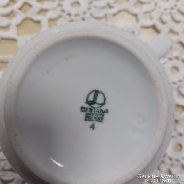 Retro lubiana beautiful floral porcelain mug, cup