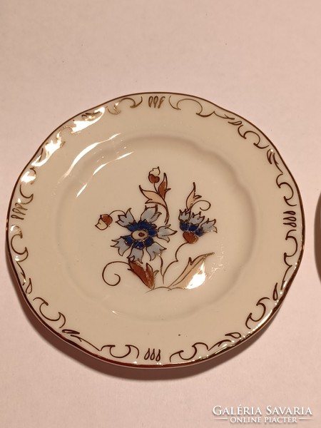 3 Pcs, Zsolnay porcelain mini plate with cornflower pattern, pcs/price