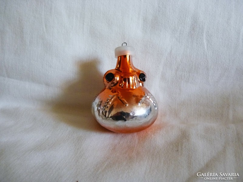 Old glass Christmas tree decoration - frog head!