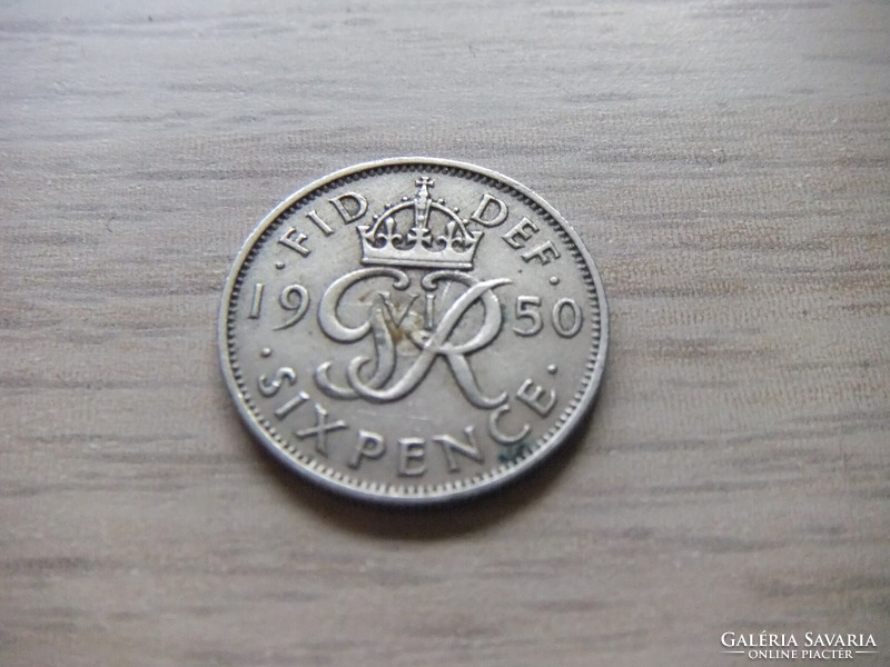 6 Penny 1950 England