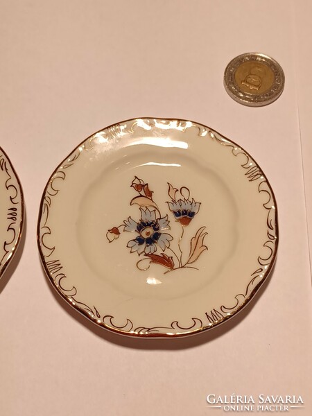 3 Pcs, Zsolnay porcelain mini plate with cornflower pattern, pcs/price