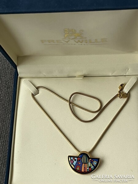 Original frey wille freywille hundertwasser jewelry pendant necklace