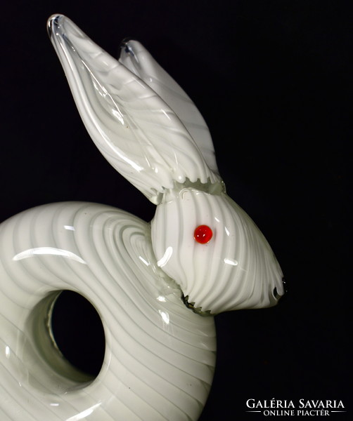 Murano colorful modern glass rabbit statue!
