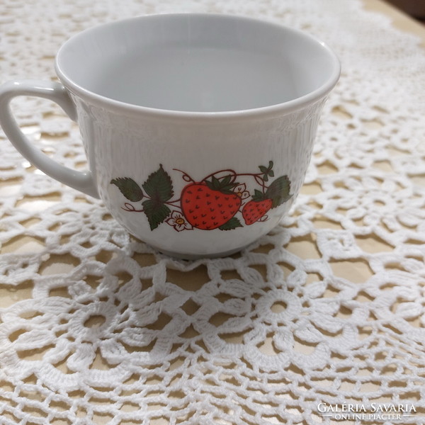 Strawberry porcelain mug, cup