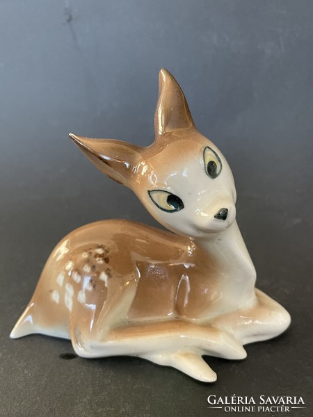 Antique GDR deer porcelain figure