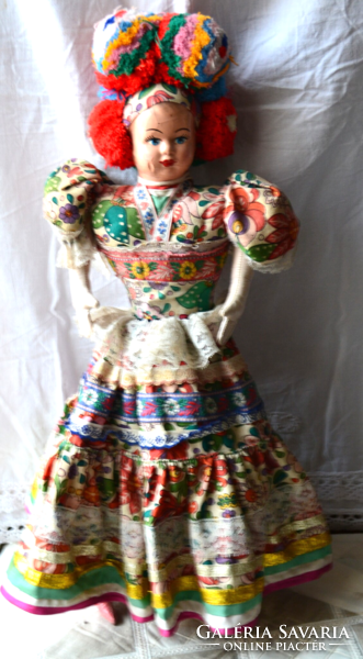 Antique doll Matyó in folk costume