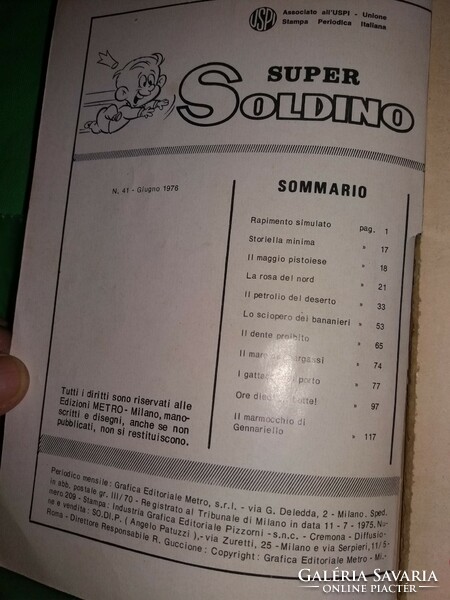 1976. Retro Italian comic book. Like pif super soldino 41. Number according to pictures