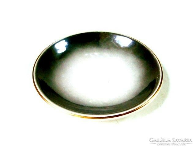 Eosin small plate iridescent pearlescent silver, industrial artist's piece.