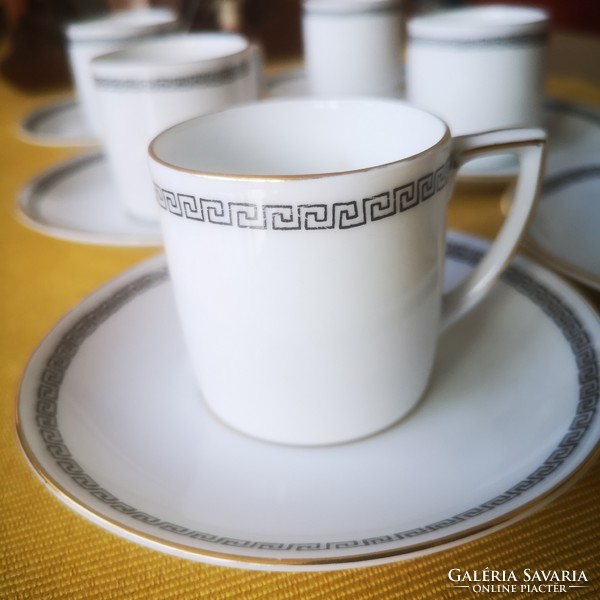 Altrohlau CM-R antik cseh porcelán kávés, mokkás készlet
