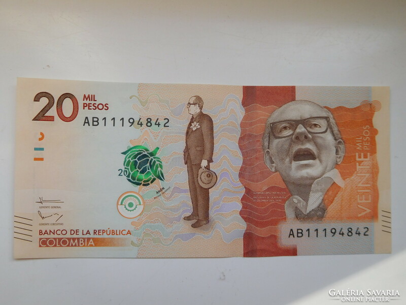 Kolumbia 20000 pesos 2015 UNC