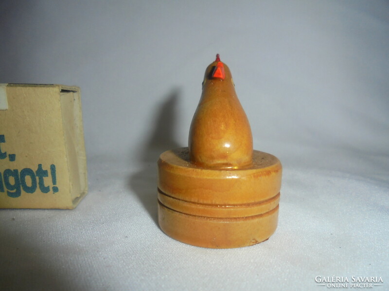 Old, retro wooden pencil sharpener - rooster - for collectors