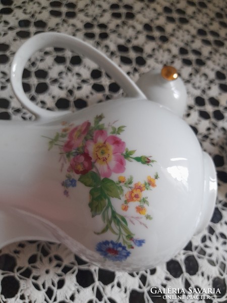 A wonderful coffee pot with a German flower pattern