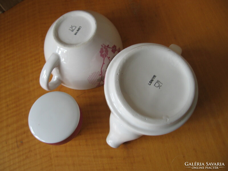 Single tea cup and jug set