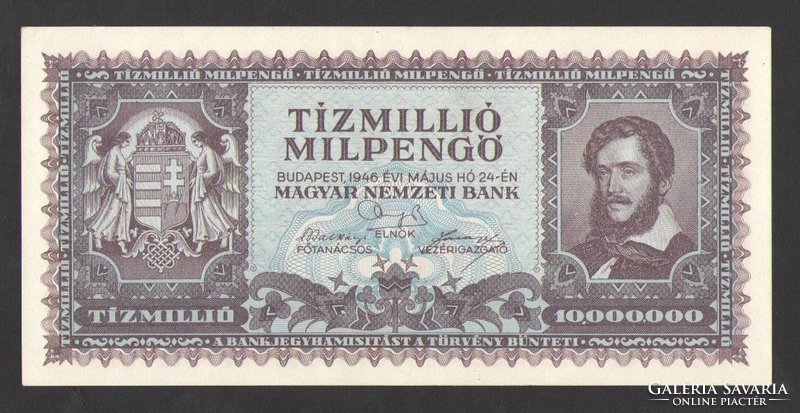 Ten million milpengő 1945. Unc !!!