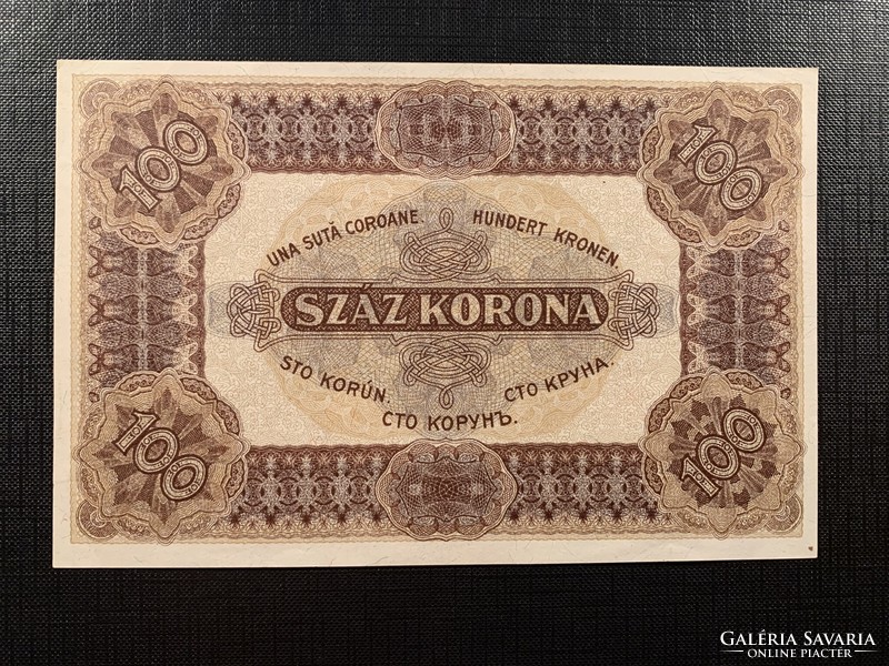*** UNC PIROS sorszámos 1920-as 100 korona ***