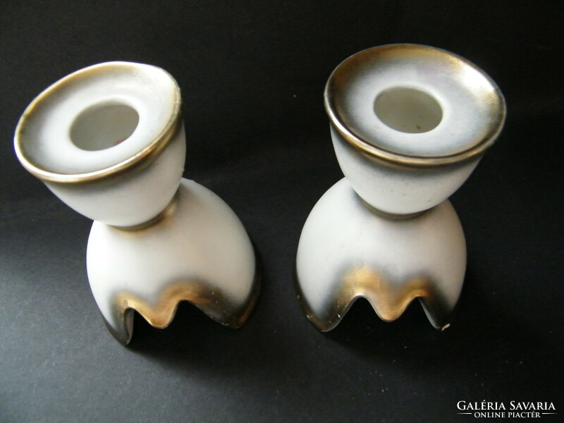 Art deco ceramic candle holders 2 pcs