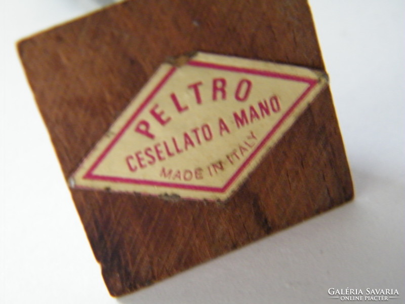 Vintage Peltro olasz kis ikon szobor