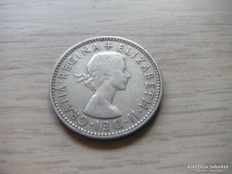 1 Shilling  1957   Anglia  ( Angol címer Három Oroszlán a Koronázási Pajzson  )