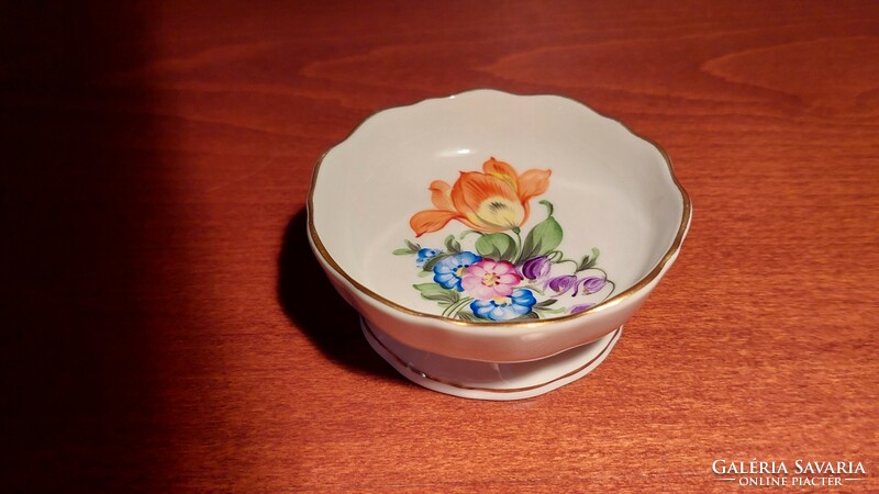 Herend porcelain bowl, cup base (2 pcs.)