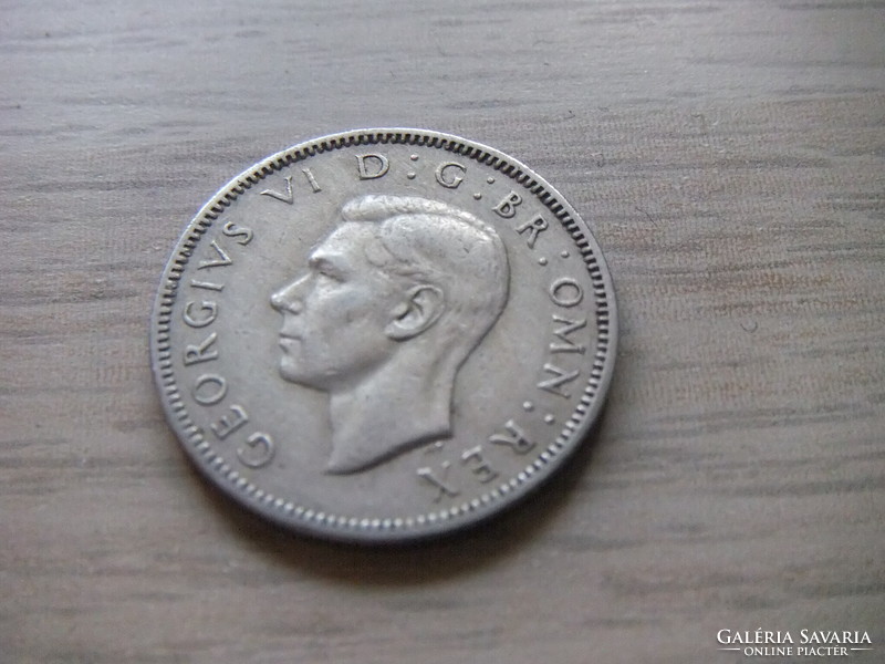 1 Shilling  1948   Anglia  ( Skócia címer Szemben ülő oroszlán a Korona  felett  )