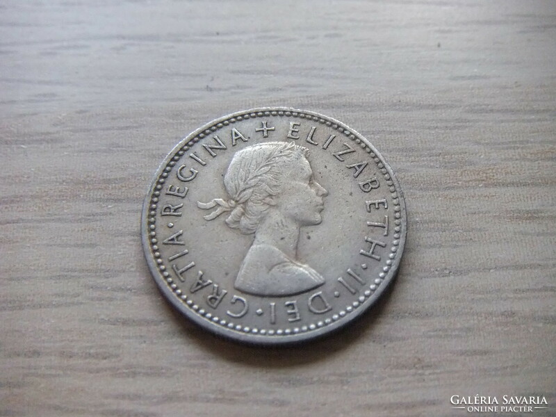 1 Shilling  1954   Anglia  ( Angol címer Három Oroszlán a Koronázási Pajzson  )